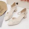 Women Fashion Sweet Pointed Toe Black High Quality Stiletto Heels for Sexy Party Lady Casual Beige Office Pumps Ab612