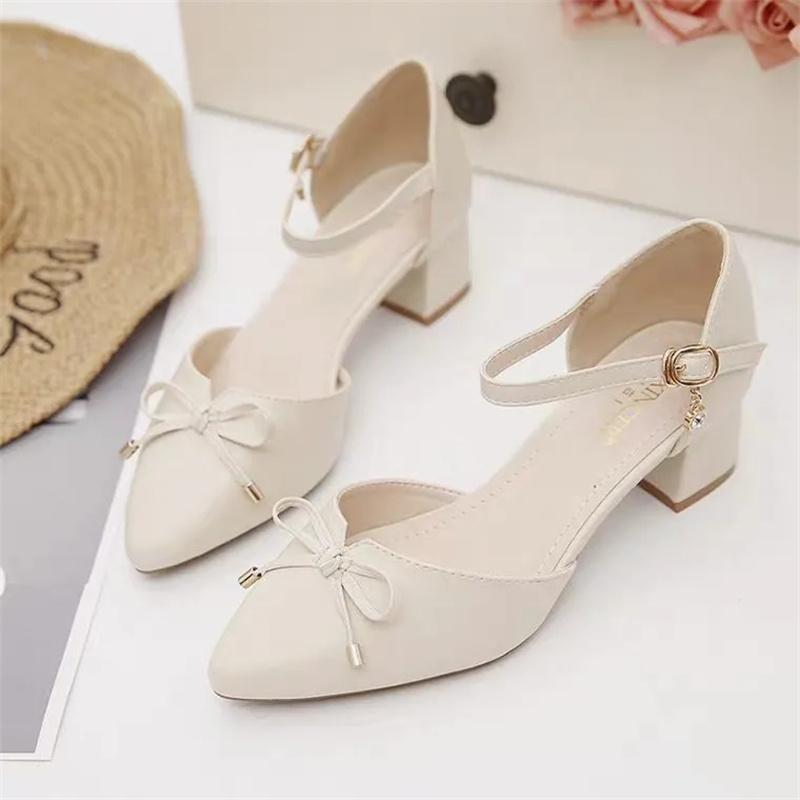 women fashion sweet pointed toe black high quality stiletto heels for sexy party lady casual beige office pumps ab612