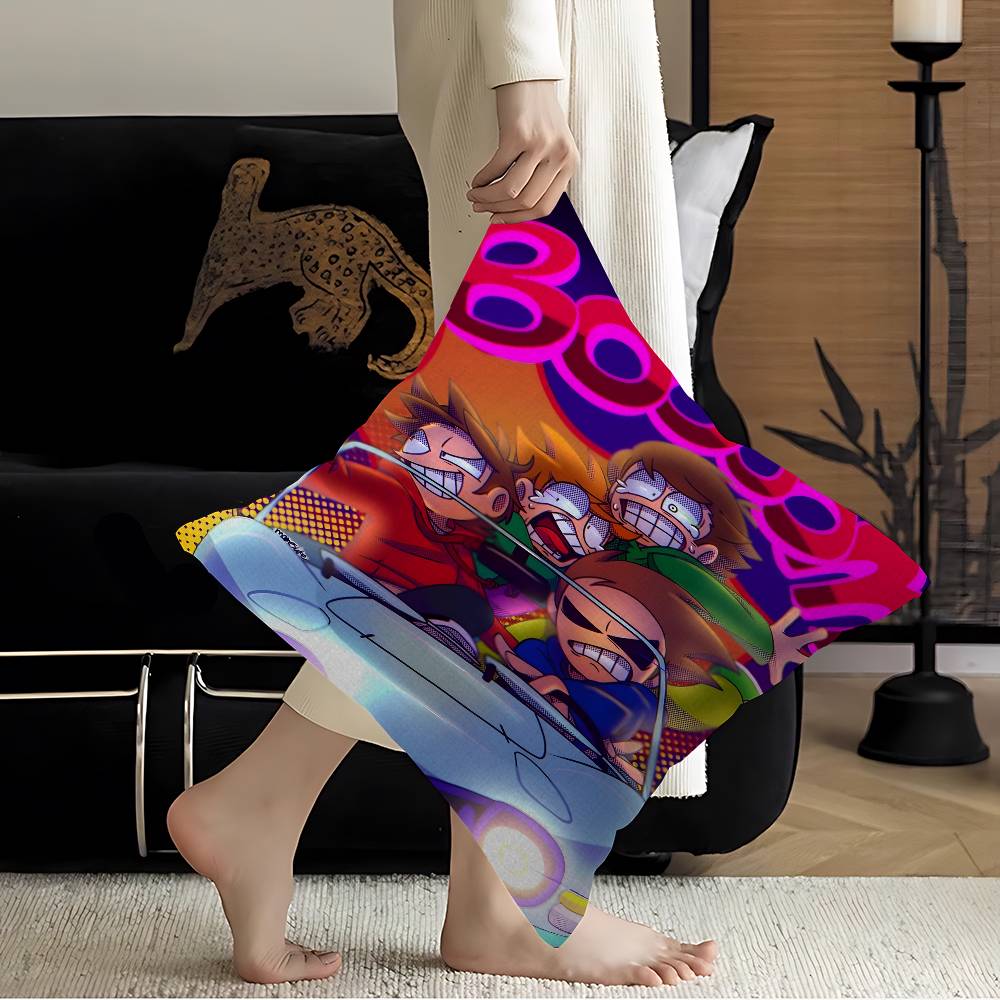Animiertes Eddsworld Cartoon Kissen Anime Kissen Sofa Bett Kopfkissenbezug Kissenbezug 45x45 cm Mode