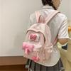 Cute Bowknot Plaid Backpack for Women Girls Large Capacity School Bag Casual Travel Daypack College Student Bookbag