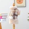 PETCIRCLE Pet Dog Cat Clothes Cute Small Winter Fall Fleece Vest With Pom Poms Bow