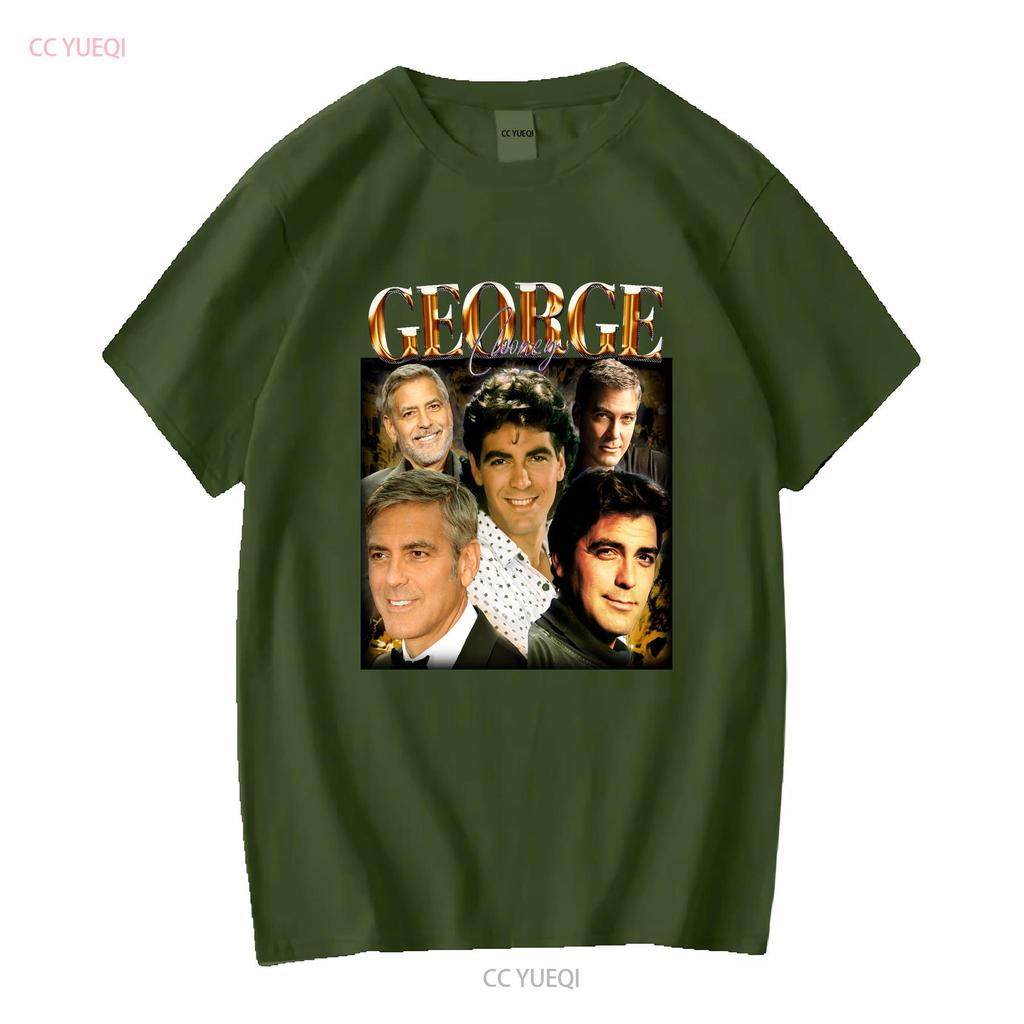 GEORGE CLOONEY T-SHIRT Vintage T-Shirt Anni '90 Retro Merch Omaggio Fan manica lunga o corta vintage Lavato grafica Unisex Versatile