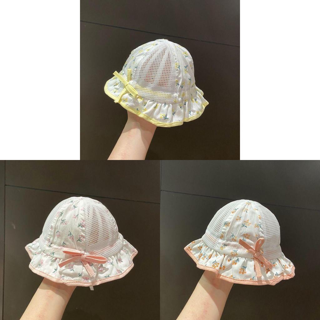 Baby Sun Hat With Breathable Cotton And Floral Design For Toddler Sun Protection