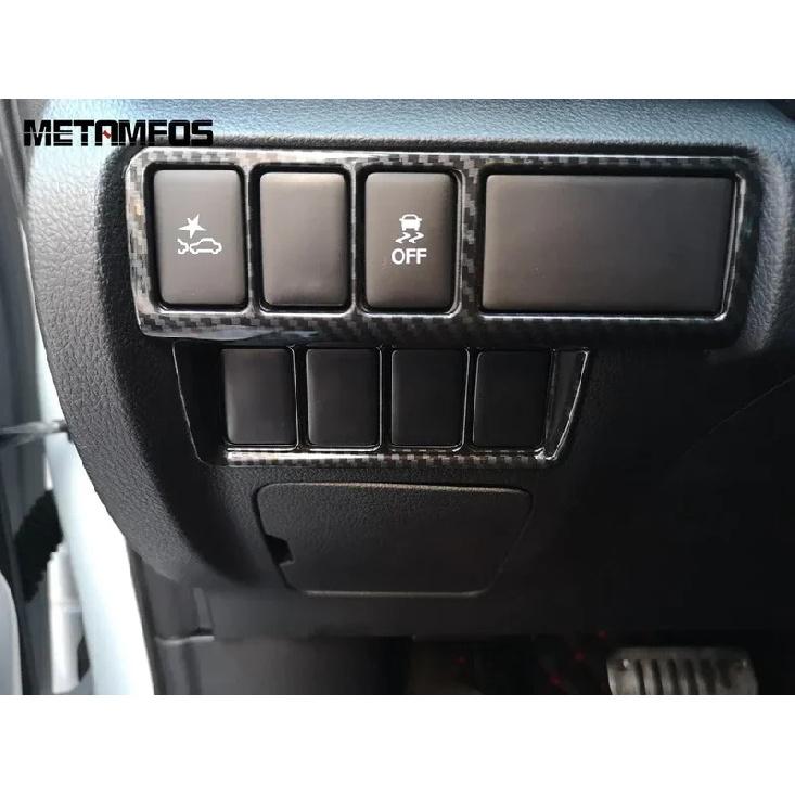Head Light Lamp Switch Cover Trim For Mitsubishi Eclipse Cross 2017- 2024 2025 Carbon Fiber Interior Accessories Car Styling
