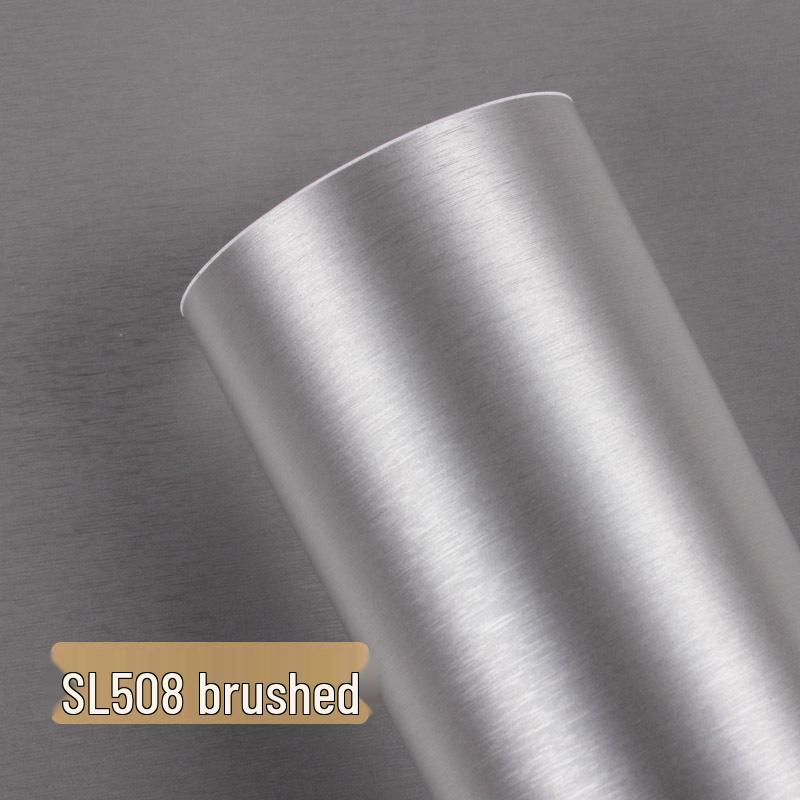 Gold & Silver Brushed Metal Stainless Steel Adhesive Film for Refrigerator, Elevator, and Interior Decor