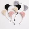 Animals Cat Ears Headband Face Wash Hairband Women Hair Hoop Funny Plush Hair Band  Makeup