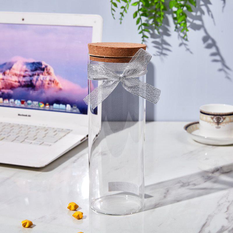 Creative Glass Bottle with Sand, Shells, Lucky Stars, Paper Cranes, and Rainbow Pentagrams