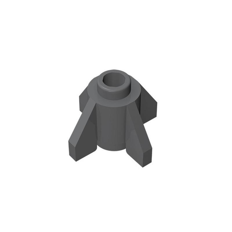 50g Interlocking Building Block: 1x1x1 Cylindrical Brick with Four-Sided Wings, MOC Compatible.