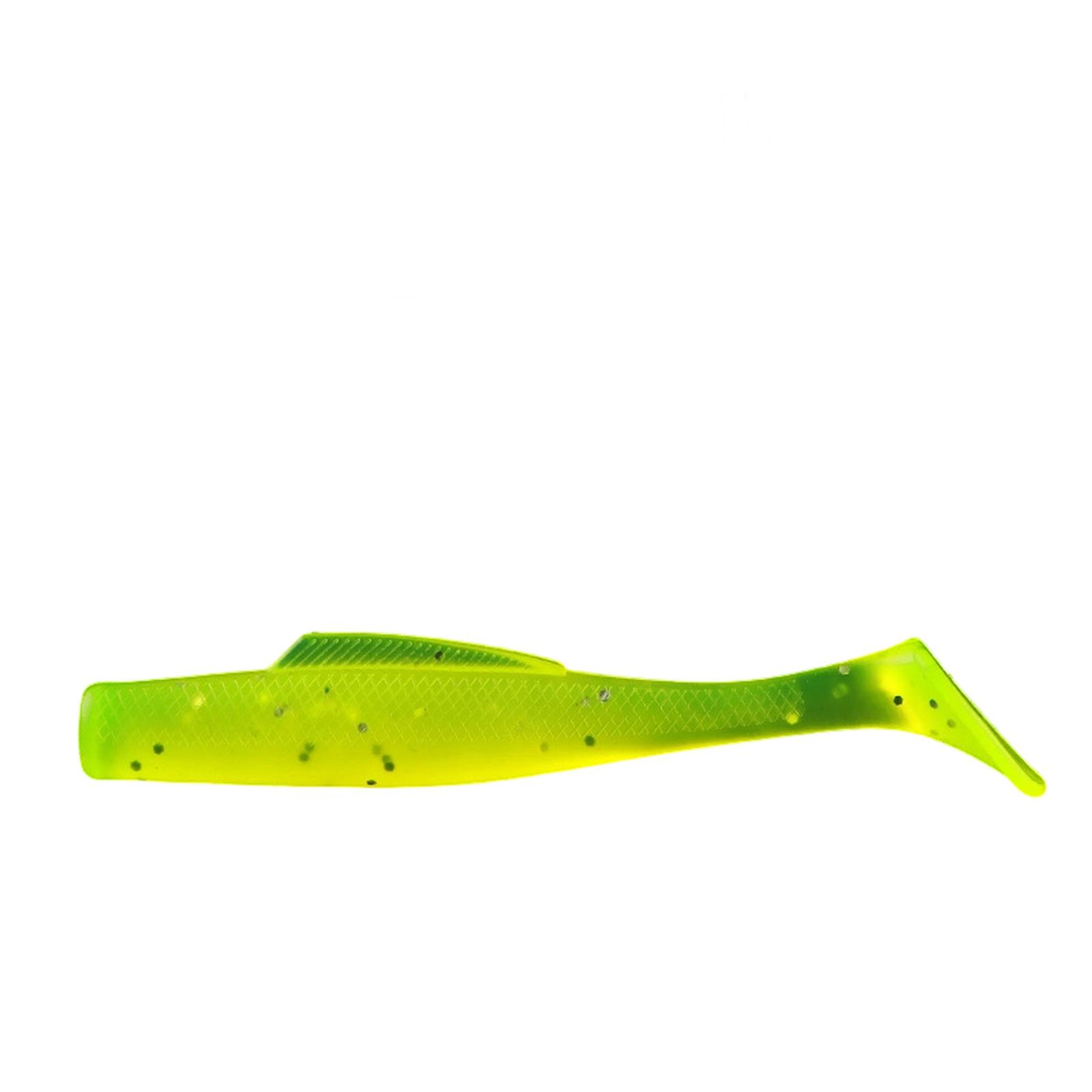 Generic 5 Shad Bodies Swimbait Great for Umbrella Rig 20 Count Bag shad mojo Pearl Chartreuse Back, select one size
