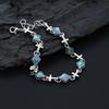 Xiaomi 100% Solid 925 Sterling Silver Metal Bracelet for Women Vintage Handmade Simple Blue Stone Cross Bracelet Birthday Gift Party