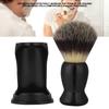 Black Acrylic Shaving Brush Holder Support Beard Brush Shaving Tool (Beard Brush+Holder)