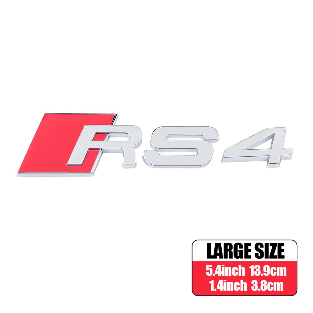 RS3 RS4 RS5 RS6 RS7 RS8 Logo Car ABS Emblem Body Tail Trunk Decoration Sticker Accessories For Audi A1 A2 A3 A4 A5 A6 A7 A8 RS S