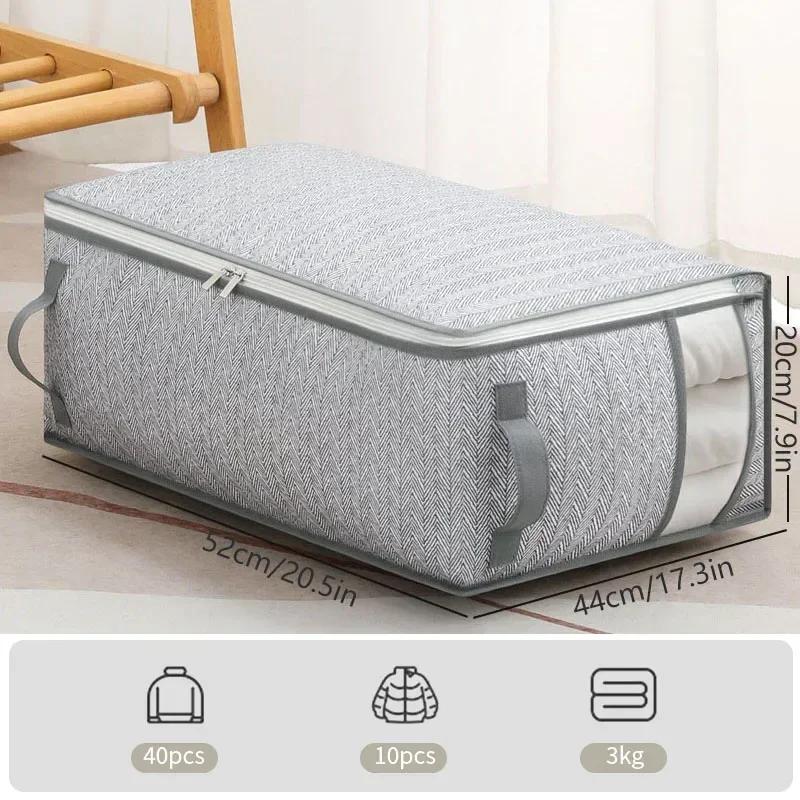 Foldable Storage Organizer Duvet Blanket  Wardrobe Sorting Bag Dustproof Clothes Organizer Quilt Storage Clothes Organizer