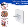 Shelf Bracket Adhesive Nail Self-adhesive Wardrobe Shelf Bracket Clip Wall Hanging Bracket Partition Non Punching Strong Bracket