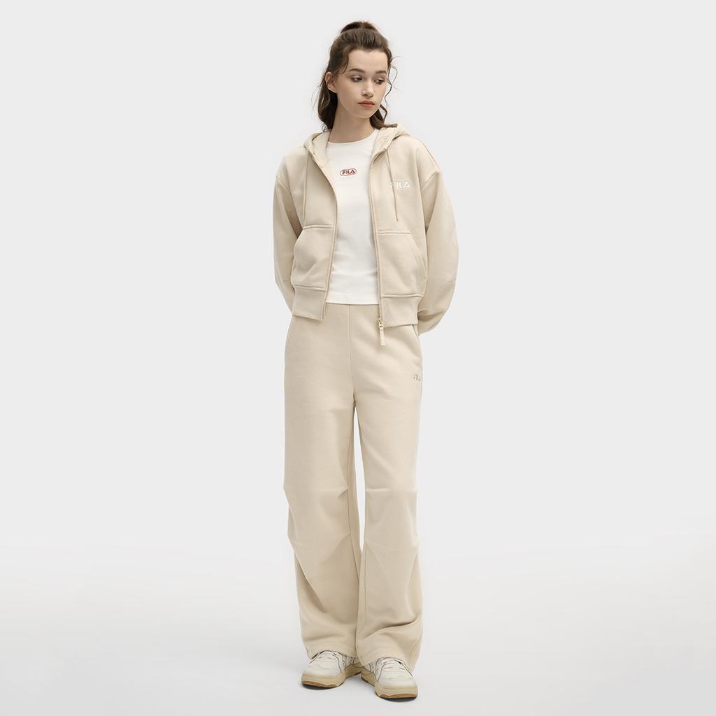 Fila Original Trendy Fashion Classic Retro Casual Versatile Comfortable Warm Loose Fleece Knit Sports Pants Women Bottoms F11W549606FBG