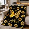 Spring Summer Flowers Blanket Soft Cozy Flannel Floral Nap Blanket Washable Daisy Sunflower Throw Blanket for Bed Couch Sofa Farmhouse Decor