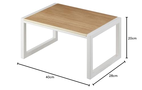 Yamazaki Step Stool, White, Approx. W40 x D28 x H20cm, Tower Step Stool, Suitable for Children and Adults, Model 5158
