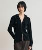 SIS A Wool Blended Knit Zip-Up Hoodie [Black]