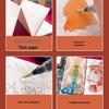 Feile Bird National Style Watercolor Accordion Folded Painting Book - Dunhuang Palace Design, 300g, Includes Line Drawing and Stacking Features.