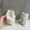 Garden Planter Pot Silicone Mold Wing Girl Vase Flower Pot Pen Holder Resin Mold Unique Garden Decoration Planter Mold