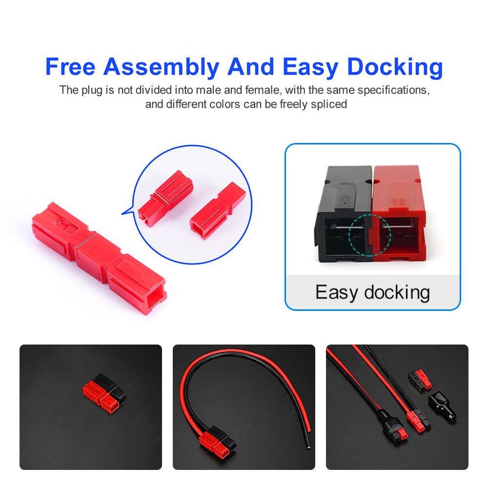 Battery Connector Kit 30A Quick Disconnect Connect Battery Modular Connector Set