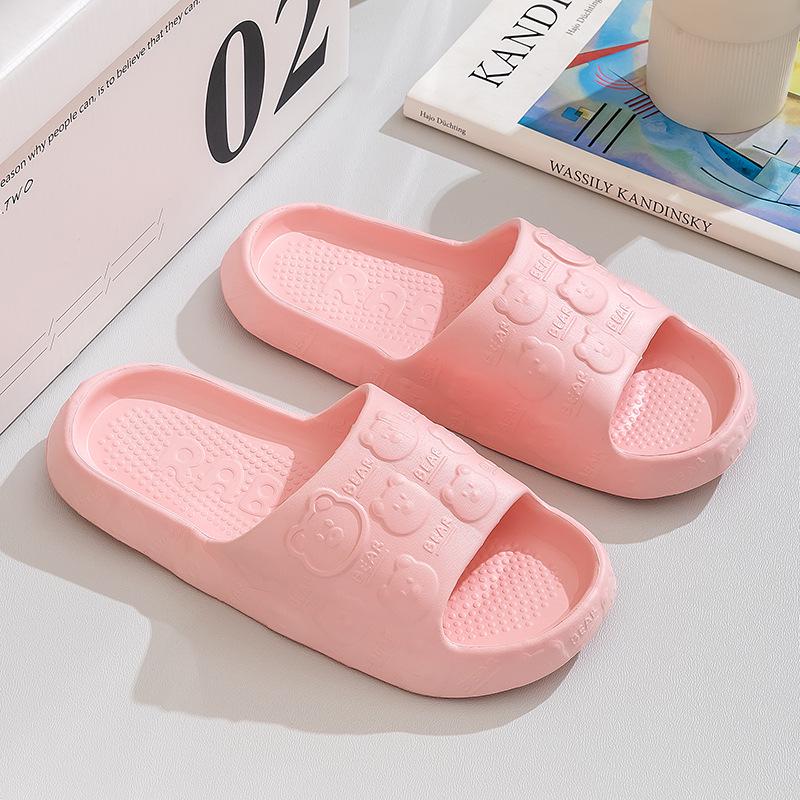 Qidashun Lightweight Foam Bear Home Slippers - Unisex Sandals for Summer