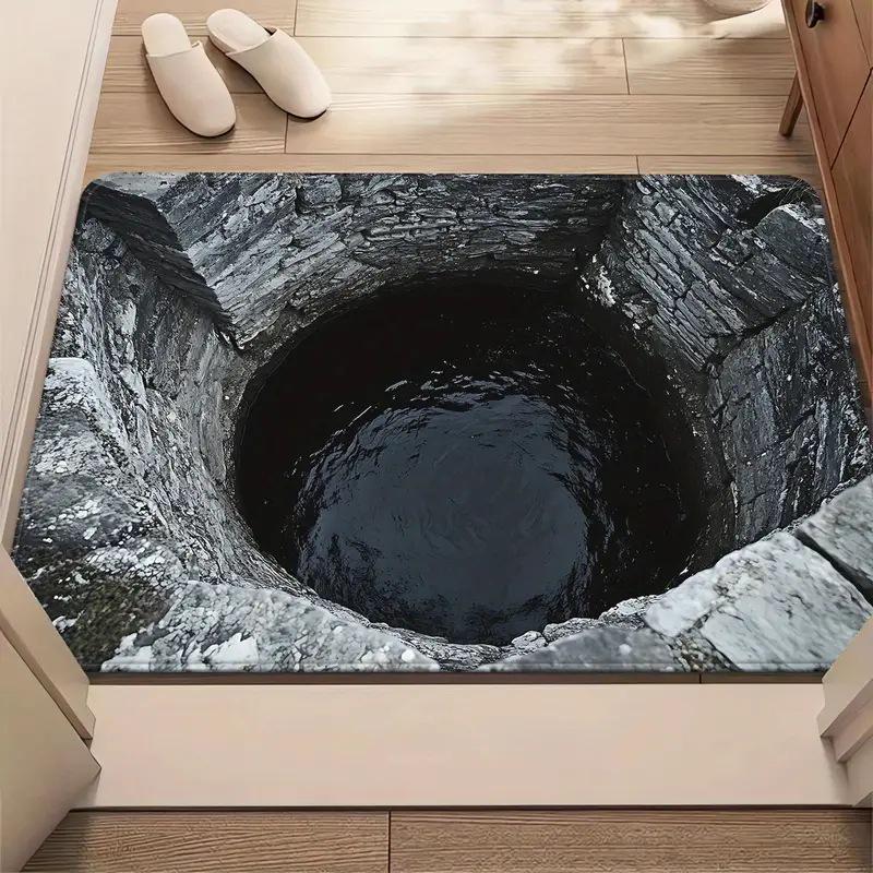 3D Illusion Dirt-Resistant Floor Mat: Absorbent & Durable Entrance/Bathroom Mat