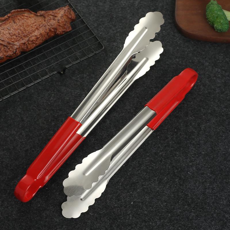 Stainless Steel Food Tongs for BBQ, Steak, Grilled Meat & Vegetables