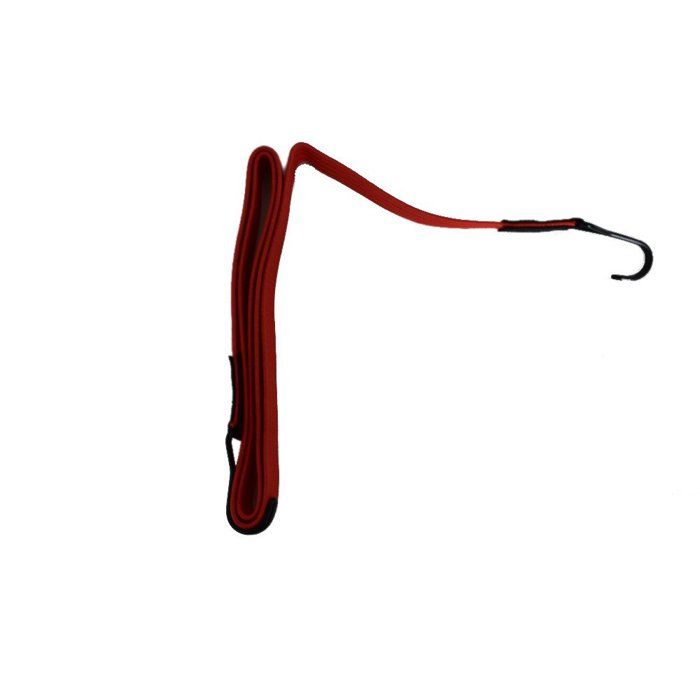 Flat Bungee Cord with Hooks, 150 Cm, Red, Very Strong