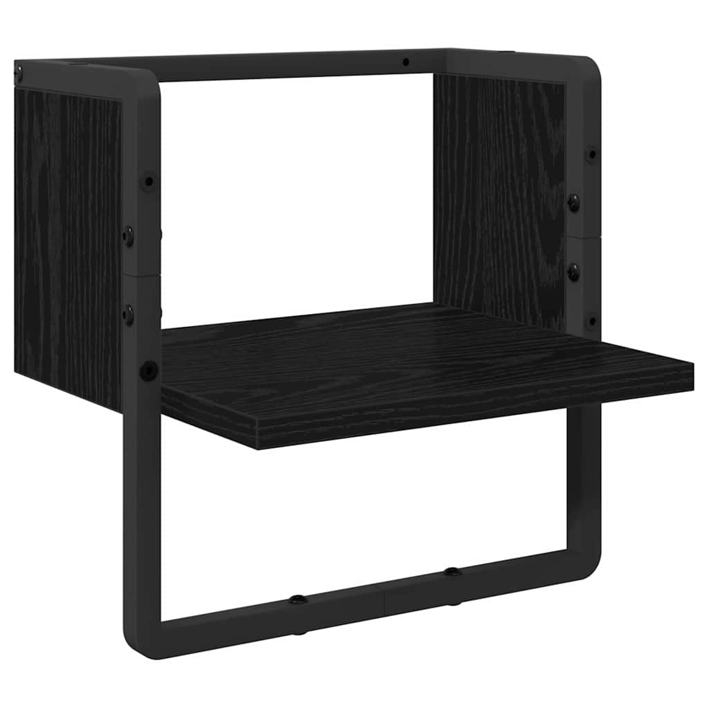 Wall Shelf in Black Oak Effect 30 x 25 x 30 cm Particleboard