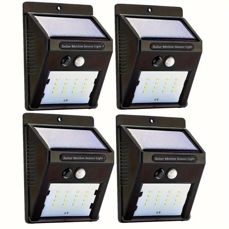 30W Solar Motion Sensor Wall Lights IP68 Waterproof Outdoor  Touch Control, Flush MountOutdoor Waterproof Landscape Courtyard