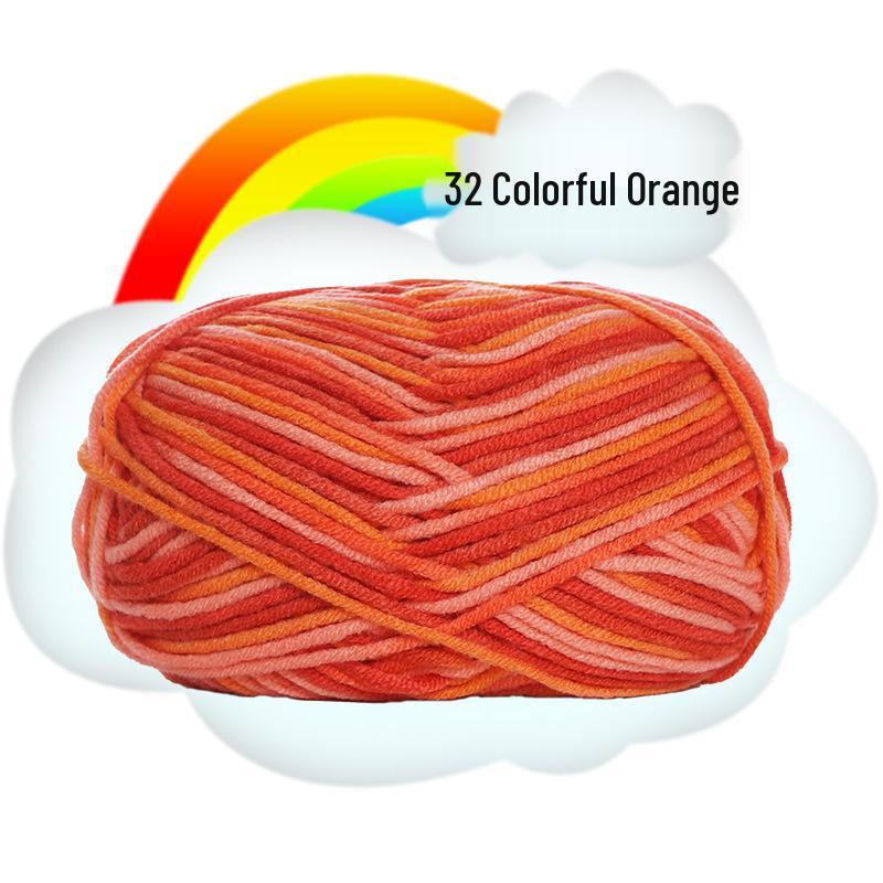Gradient 5-Ply Medium Thick Baby Velvet Yarn for Crochet and Knitting