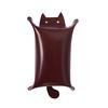 Dice Cat Shape Leather Storage Tray Key Coin Makeup Tray Folding Tray With Velvet Cat Storage Box