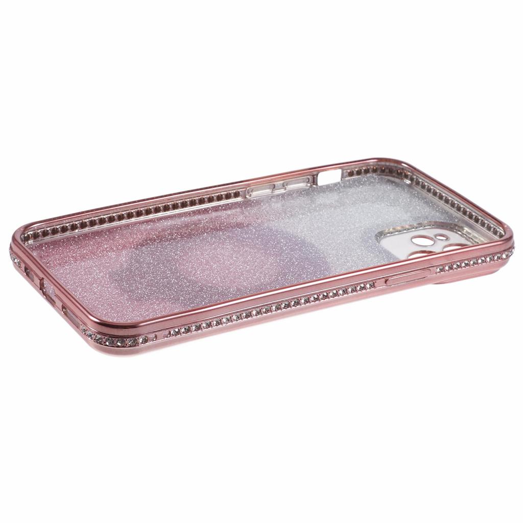 For iPhone 11 Cell Phone Case Gradient TPU Cover with Kickstand/Rhinestone