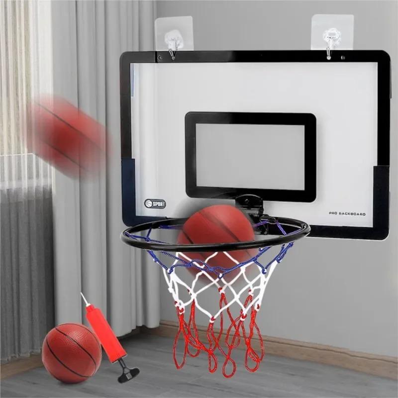 32cm/12.6in Dunkable Basketball Stand Iron Frame Home Indoor Basketball Stand Wall Mounted Basketball Stand Non Perforated