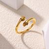 Gothic Hug Hands 18K Gold-plated Anti Fading Rings for Women Mom Stainless Steel Ring Punk Party Jewelry 2026 Accessories Gifts