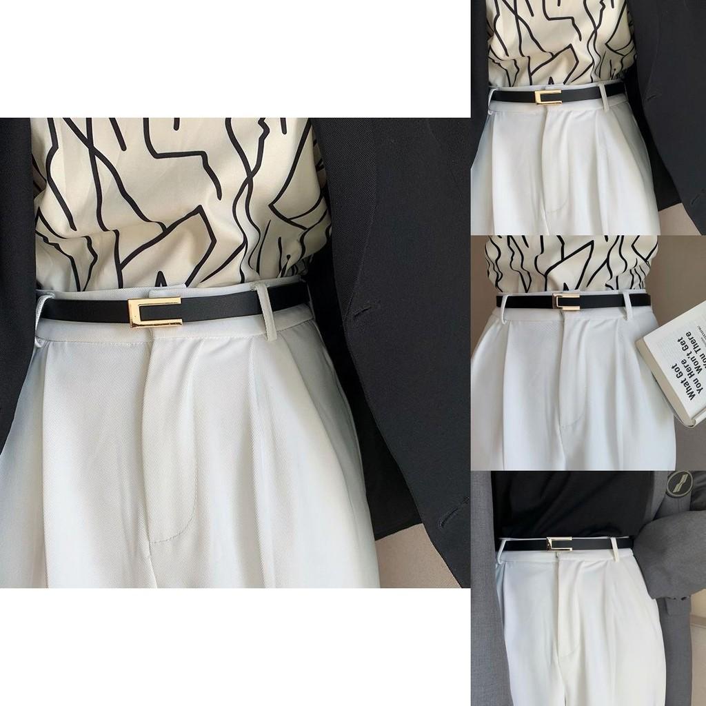Womens Stylish Black Belt With Minimalist Design And Smooth Buckle For Effortless Fashion Statements