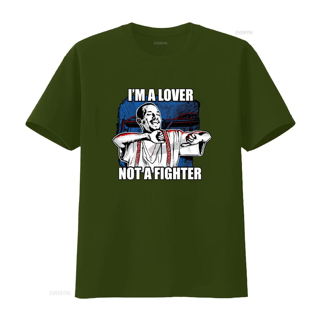 Blood in Out T Shirt Im a Lover Not Fighter for Men American Style vintage Washed Soft streetwear Comfortable homme graphic