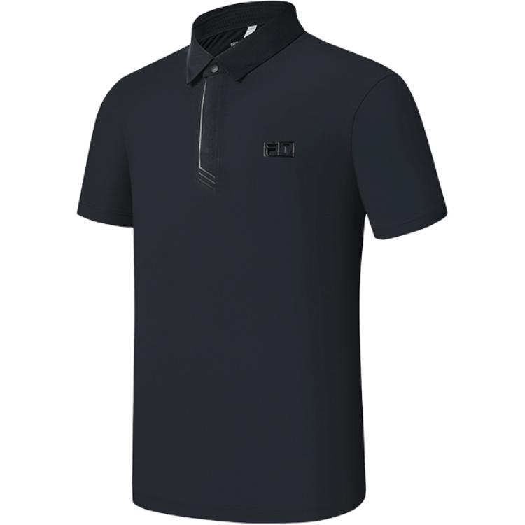 

New FILA Golf Series SS25 Polo Shirt Men s Pitch Black BK A11M525201F-BK 175/96A/L