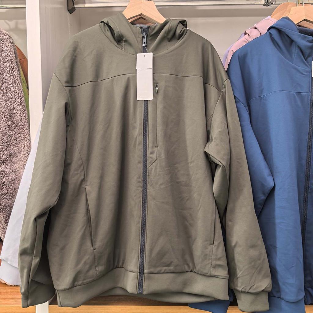 Men's Windproof Fleece Zipper Hooded Cardigan Jacket, Long Sleeve, Autumn/Winter Style 481182.