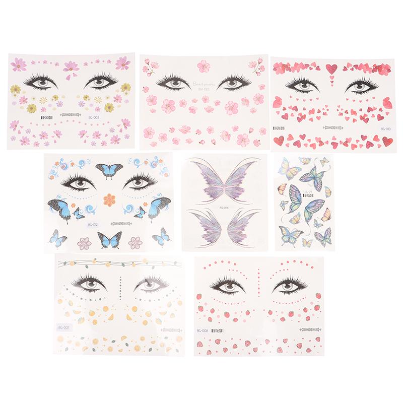 Autocolant cu tatuaj cu aripi de fluture cu zână Ochi impermeabili Machiaj de artă corporală pentru mâini