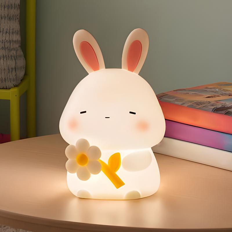 Kaninchen Nachtlicht Nachttischlampe zum Stillen Dimmbar Wiederaufladbar Nachtlicht für Kinderzimmer Raumdeko für Mädchen Jungen Kleinkind