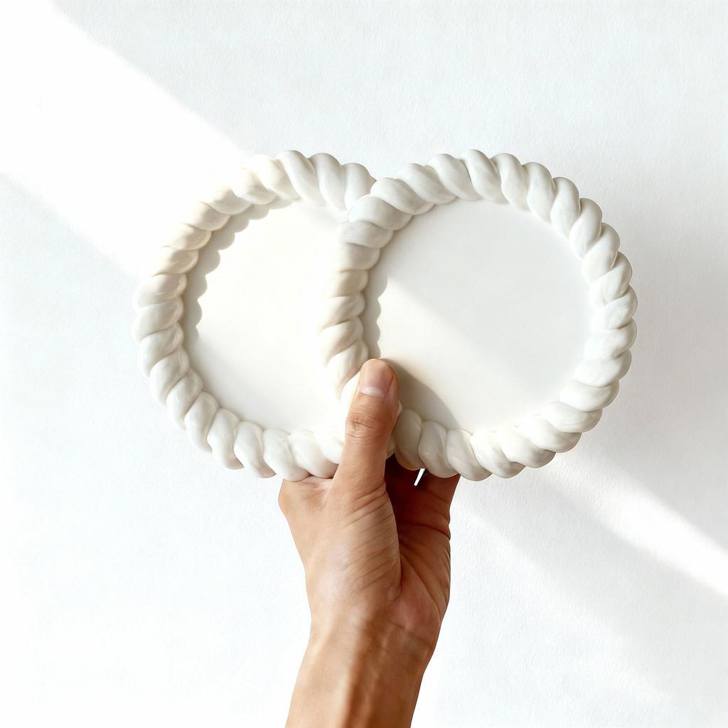 DIY Epoxy Resin Gypsum Storage Tray Silicone Mold Geometric Cloud Oval Heart Shaped Twisted Plaster Handmade Coaster Molds