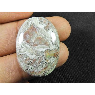 33Cts. Natural Crazy Lace Agate Oval Crystal Cabochon Loose Gemstone 20X27MM SK-2380