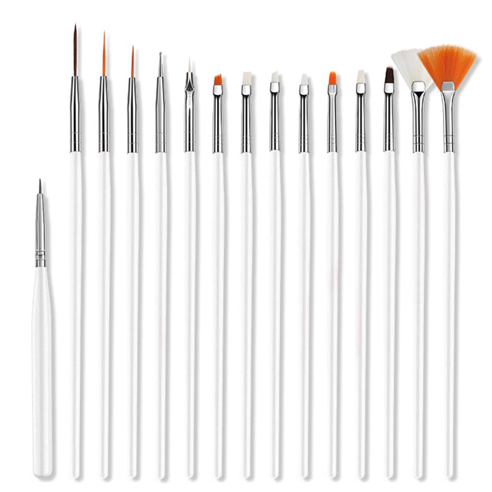 

15-Piece Nail Art Brush Set for Beginners: Painting, Gel, and Carving Tools