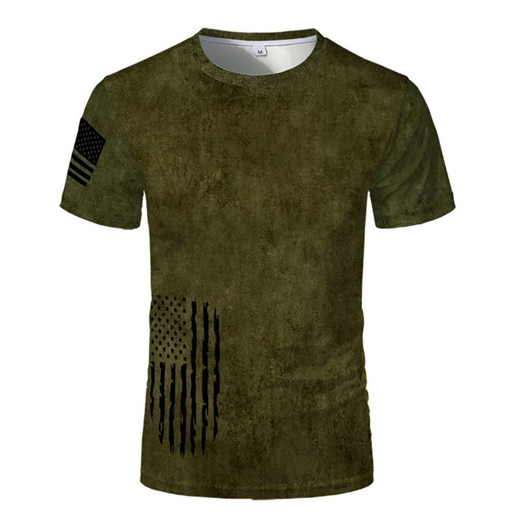3Dt-Shirt Vertigo Pattern Print Casual Versatile Crew Neck Men'S T-Shirt