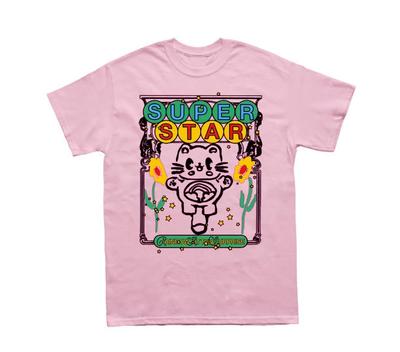 Cat Cute Superstar Rainbow Kitten Surprise Shirt Light Pink Unisex S-5XL 1G0254 Unisex T-Shirt