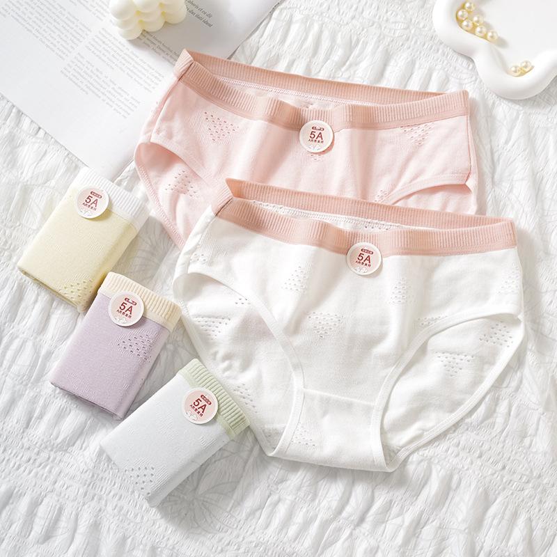 Female Spring and Summer Fashion New Lovely Cotton Breathable Waist Triangle Briefs