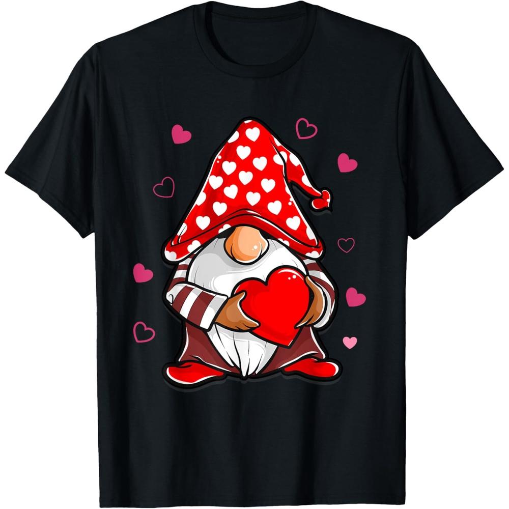 Valentine s Day Gnome Love Holding Red Heart T-Shirt 3XL