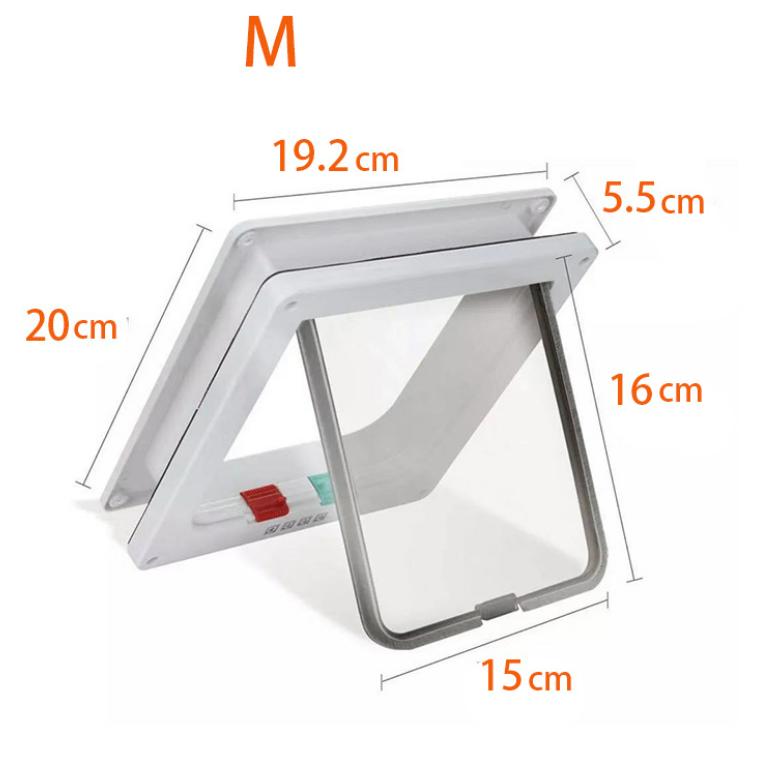 

Дверца для собак и кошек, дверца для домашних кошек, внутренняя, с замком, безопасная, с сеткой, наружная дверь, магнитная функция самозакрывания, прочная дверь для собак и кошек